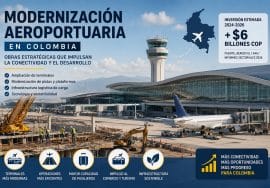 Modernización aeroportuaria en Colombia
