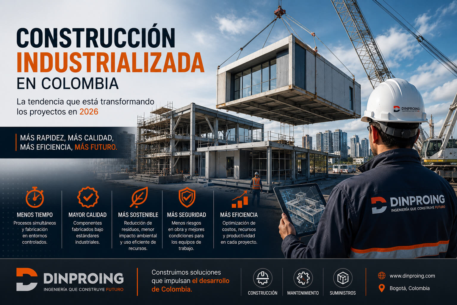Construcción industrializada en Colombia - Industrialización de la construcción - Construcción modular - Construcción prefabricada