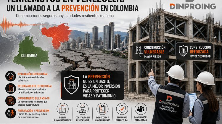 Ingenieros realizando evaluación estructural de una edificación para reforzamiento sísmico en Colombia.