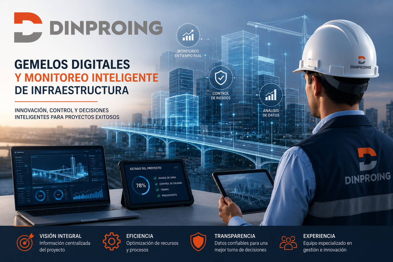 Tecnología de Gemelos Digitales para el monitoreo inteligente de proyectos de infraestructura y construcción en Colombia.